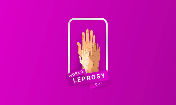 World Leprosy day background is purple in color with a modern design style World Leprosy day background is purple in color with a modern design style leprosy stock illustrations