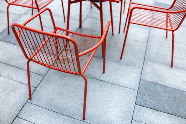 red chair on the street
