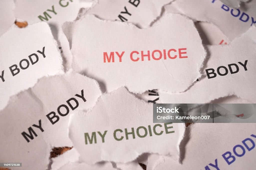 my body my choice abortion concept Roe v. Wade Stock Photo