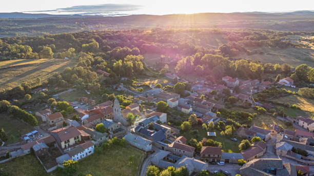 istock Camino de Santiago - Old Spanish Village Drone View 1409724275
