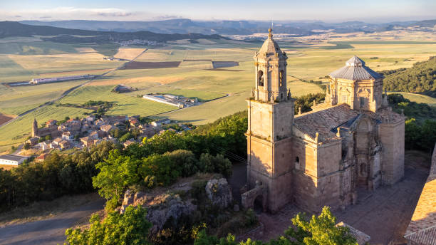 istock Spanish Church on Mountain - Drone View 1409724419
