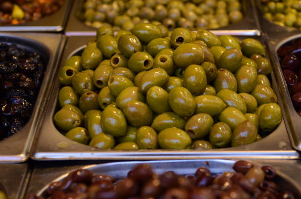 istock Large beautiful pickled olives. 1409729909