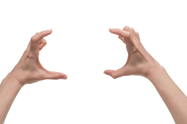 istock Woman hand isolated on a white background. 1409734618