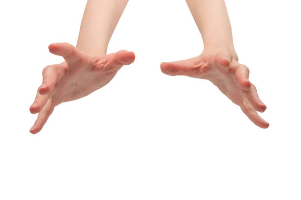 istock Woman hand isolated on a white background. 1409734620