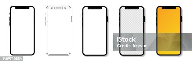 Mockup Iphone 11 11pro And 12pro Vector Illustration Stock Illustration - Download Image Now