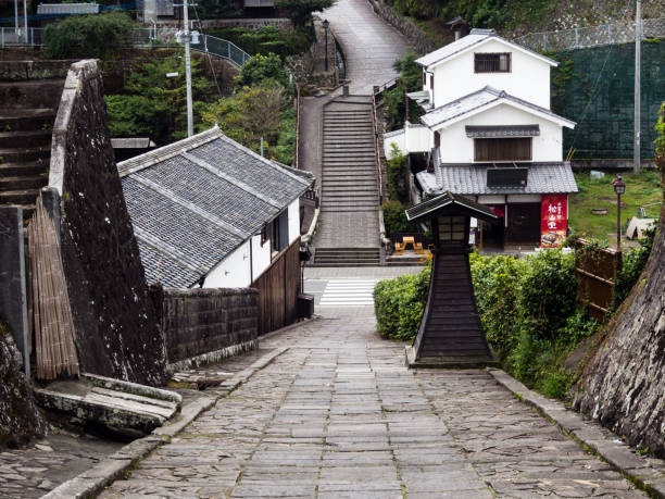 Historic downtown Kitsuki, an old Japanese castle town - Oita prefecture, Japan stock photo