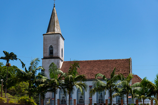 Pomerode, Santa Catarina, Brazil - December 26, 2021: View of an Evangelical Church of the Lutheran Confession in Pomerode city, Santa Catarina state - Brazil