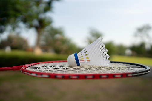 Badminton and badminton rackets