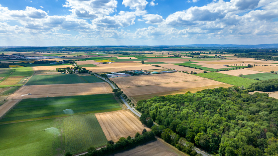 Aerial view over Hessian Ried