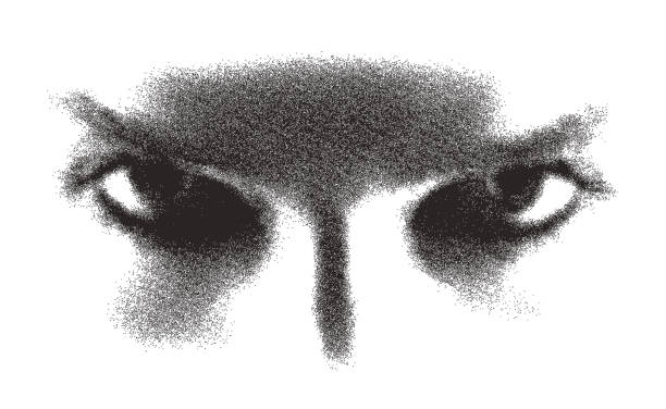 ilustraciones, imágenes clip art, dibujos animados e iconos de stock de ojos criminales femeninos - surveillance human eye security privacy