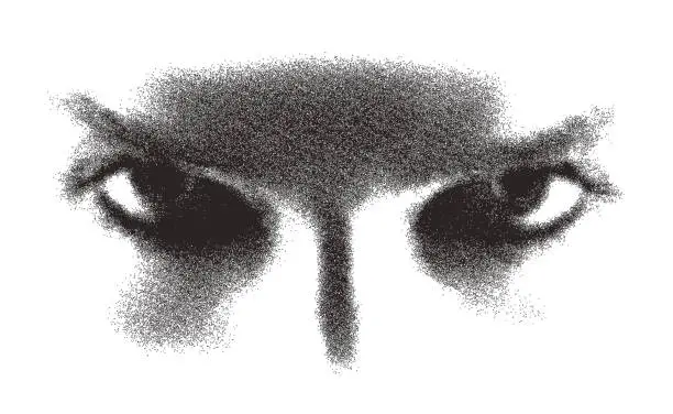 Vector illustration of Female Criminal Eyes