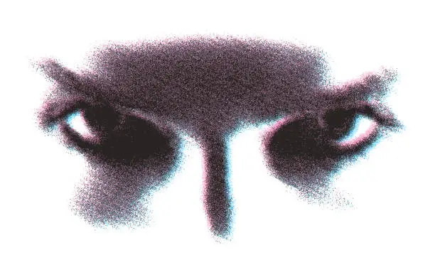 Vector illustration of Female Criminal Eyes