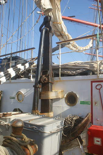 The largest training sailing ship in the world, four-masted barge, windjammer.