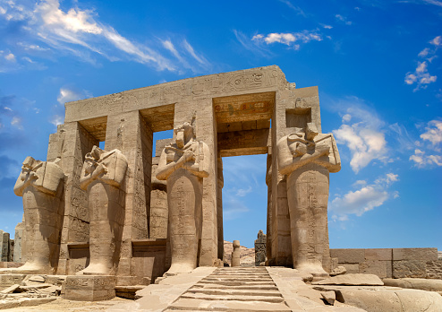 The Ramesseum or the mortuary temple of Ramesses II. Luxor . Egypt.