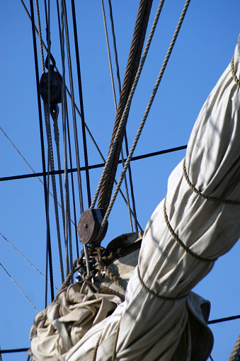 The largest training sailing ship in the world, four-masted barge, windjammer.