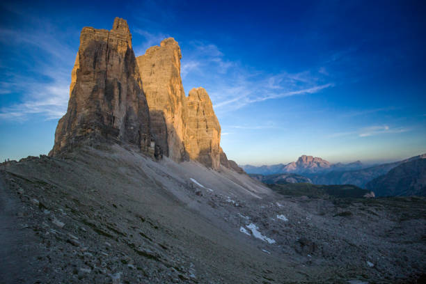 istock Three Peaks of Lavaredo in morning sun 1409757636