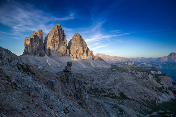 istock Three Peaks of Lavaredo in morning sun. 1409757687
