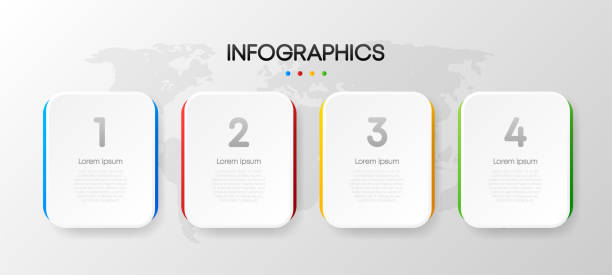 business-infografik, datenvisualisierung. quadratischer rahmen. einfache infografik-design-vorlage. vektorillustration. - fünf personen stock-grafiken, -clipart, -cartoons und -symbole