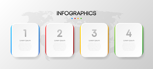 Business infographic, data visualization. Square frame. Simple infographic design template. Vector illustration