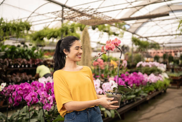 istock Customer buying plants at a garden center 1409764188