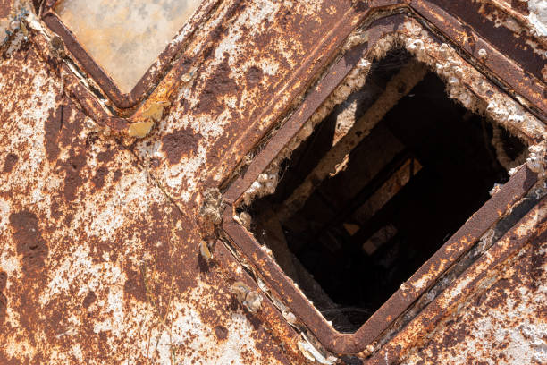 istock Windows of the beached, rusting wrecks of a ship 1409765446