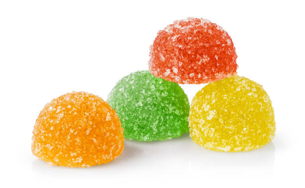 istock Delicious colorful marmalades on white 1409766381