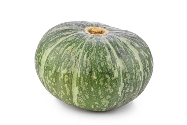 istock Green pumpkin isolated on white 1409766537