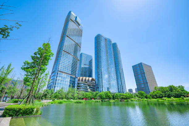 istock Sunny Chengdu Financial City 1409776558