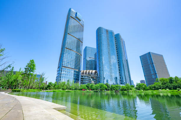 istock Sunny Chengdu Financial City 1409776563
