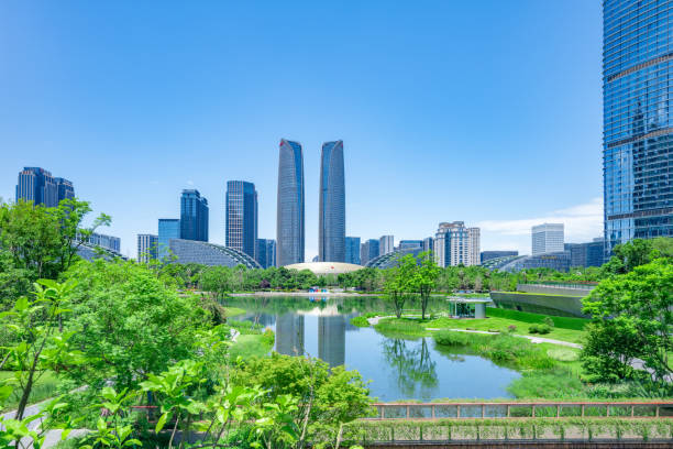istock Sunny Chengdu Financial City 1409776574
