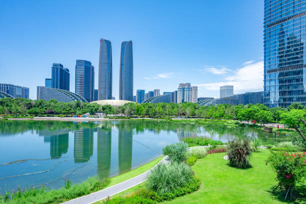 istock Sunny Chengdu Financial City 1409776591