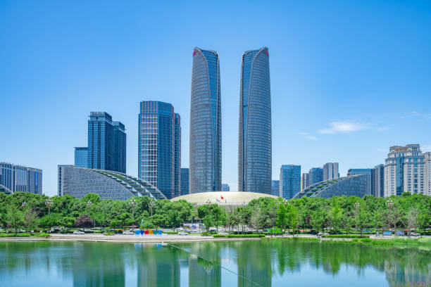 istock Sunny Chengdu Financial City 1409776596