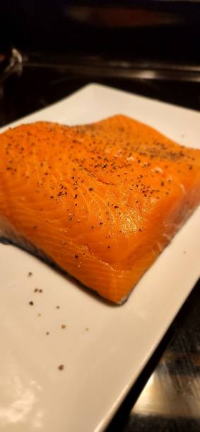 istock Fresh Peppered Salmon Fillet 1409780649