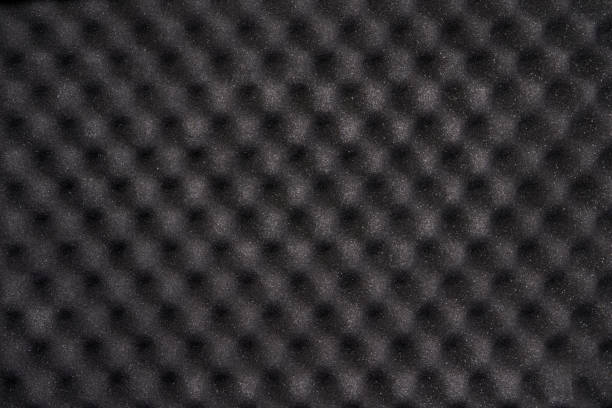 Foam sound protect wall texture. Audio recording background. Pyramid shape Foam sound protect wall texture. Audio recording background. Pyramid shape sponge waves. Soundproof professional detail. Music album mastering. Rubber design. Acoustic panel porous sponge stock pictures, royalty-free photos & images