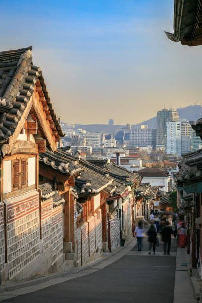 istock Typical street in Seoul, Korea 1409790226