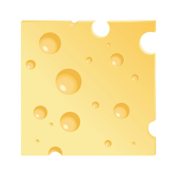 치즈 슬라이스 - cheese swiss cheese portion vector stock illustrations