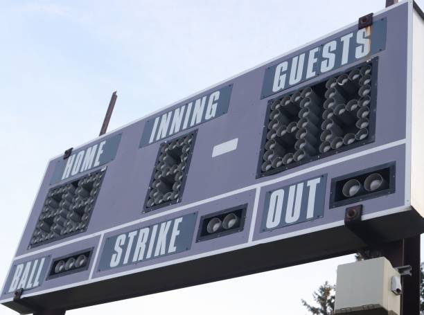 홈 필드 이점 - scoreboard baseball blank outdoors 뉴스 �사진 이미지