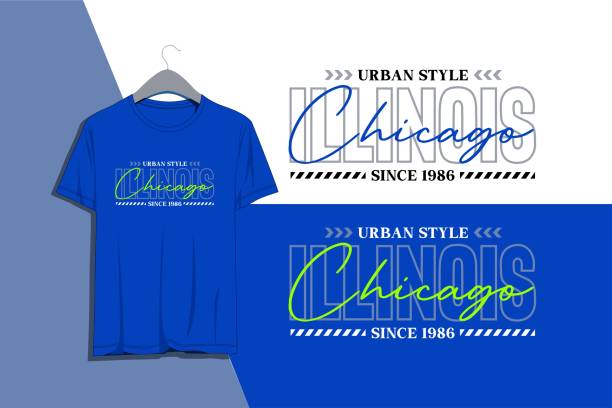 istock Chicago calligraphy slogan design graphic for t-shirt 1409794658