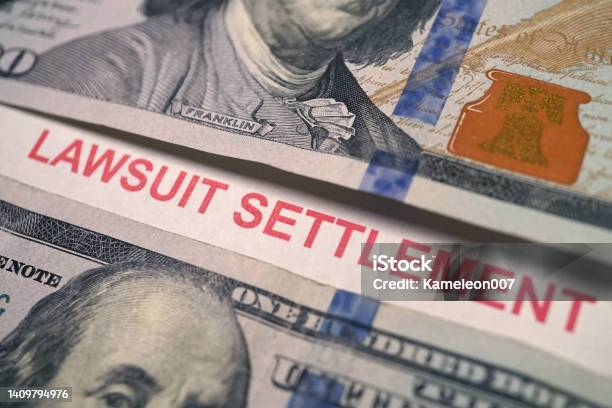 Lawsuit Settlement Stock Photo - Download Image Now - Stack, American One Dollar Bill, Auction