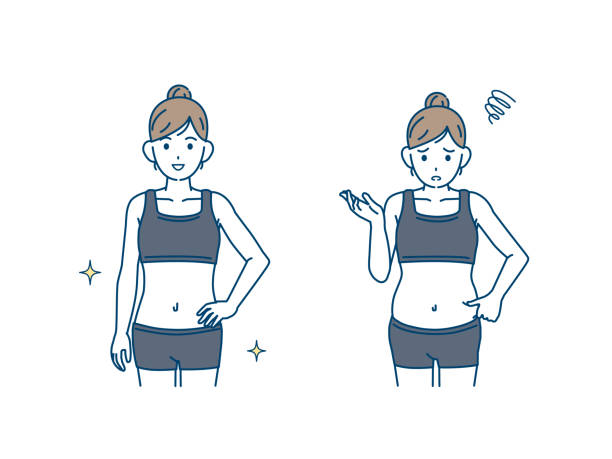 Changes in woman body shape Clip art of Changes in woman body shape. slim woman body stock illustrations