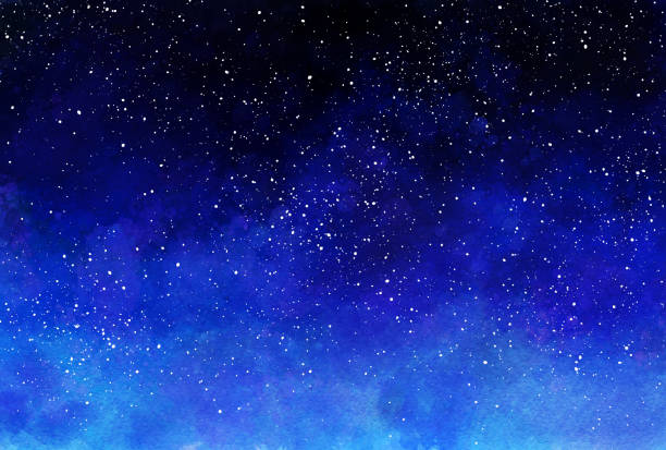 istock Beautiful watercolor-style night sky illustration 1409799658