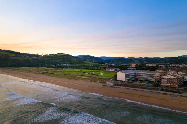 istock Drone in Zarautz, Guipuzcoua - Spain 1409802477