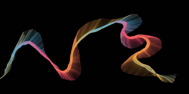 istock Colorful Line Wave Background Banner Flyer Cover Template 1409810137
