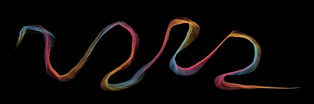 istock Colorful Line Wave Background Banner Flyer Cover Template 1409810171