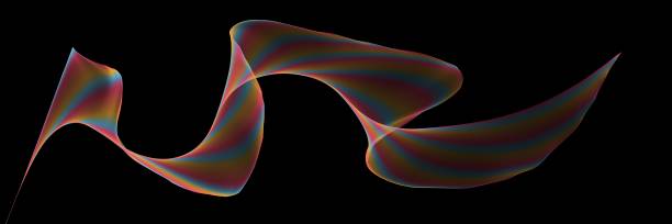 istock Colorful Line Wave Background Banner Flyer Cover Template 1409810399