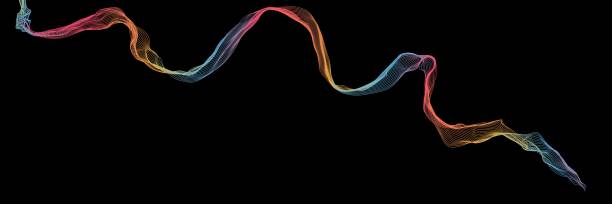 istock Colorful Line Wave Background Banner Flyer Cover Template 1409810485