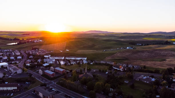 아이다호 주 도시 - idaho boise sunset scenics 뉴스 사진 이미지