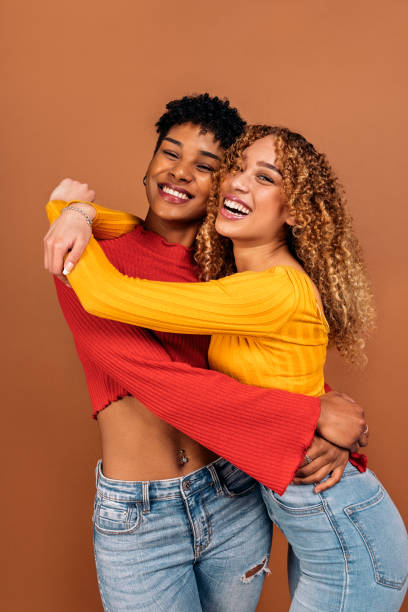 istock Happy Afro Friends in Studio Shot 1409812317