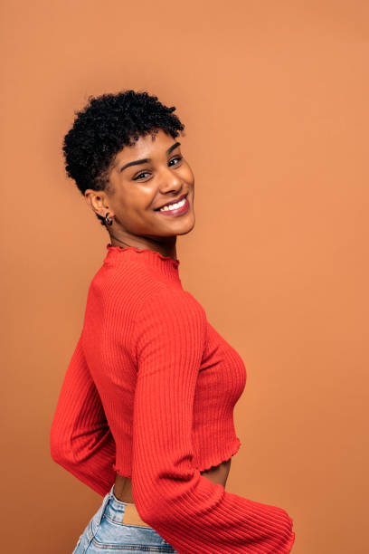 istock Cheerful Afro Woman Portrait 1409812409