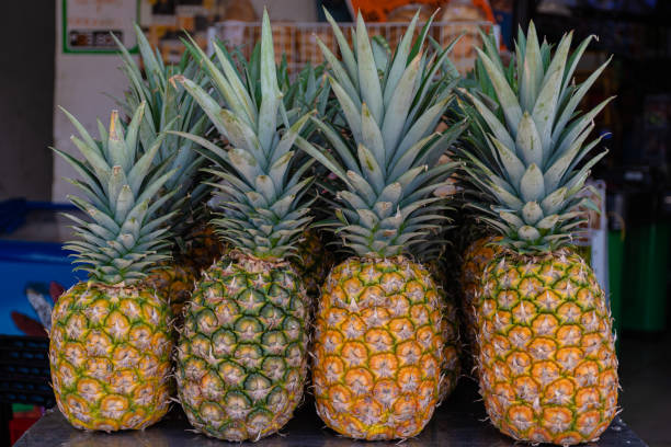 Free Stock Photo of Fresh Fruit Stand Displaying Oranges, Pineapples ...